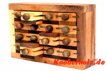 Apotheker Schrank Holzpuzzle Schrank Puzzle mit den Maßen 14,2 x 10,4 x 4,3 cm samanea wooden brain teaser