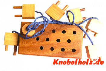 Unplugged Holzpuzzle Plug Wooden Stagebox mit den Maßen 11,8 x 7,0 x 6,0 cm samanea wooden brain teaser
