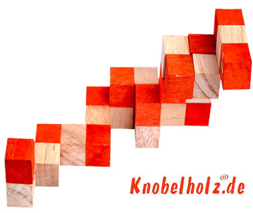 solution de boîte de niveau de cube de serpent orange étape 5 solution pour le puzzle de bois de cube de serpent