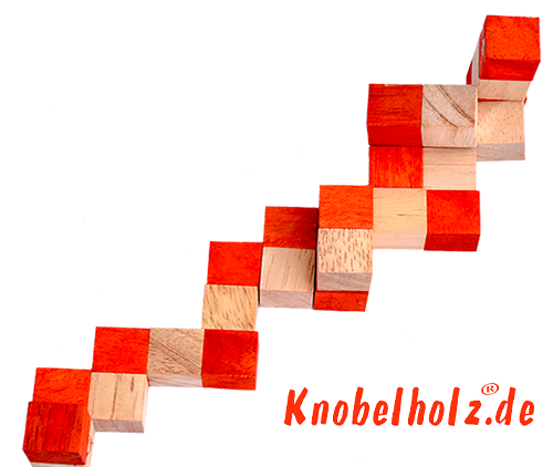 solution de boîte de niveau de cube de serpent orange étape 4 solution pour le puzzle de bois de cube de serpent