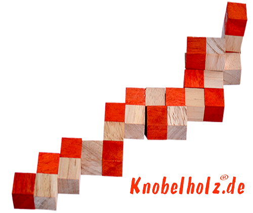 solution de boîte de niveau de cube de serpent orange étape 3 solution pour le puzzle de bois de cube de serpent