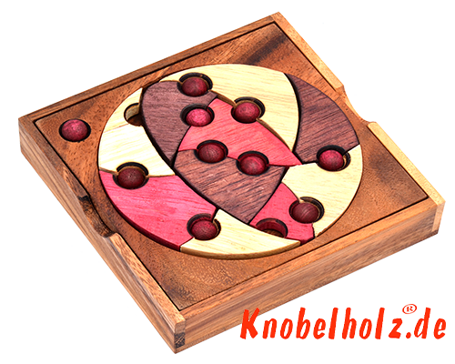 solutions for 2D puzzle in Samanea wood
