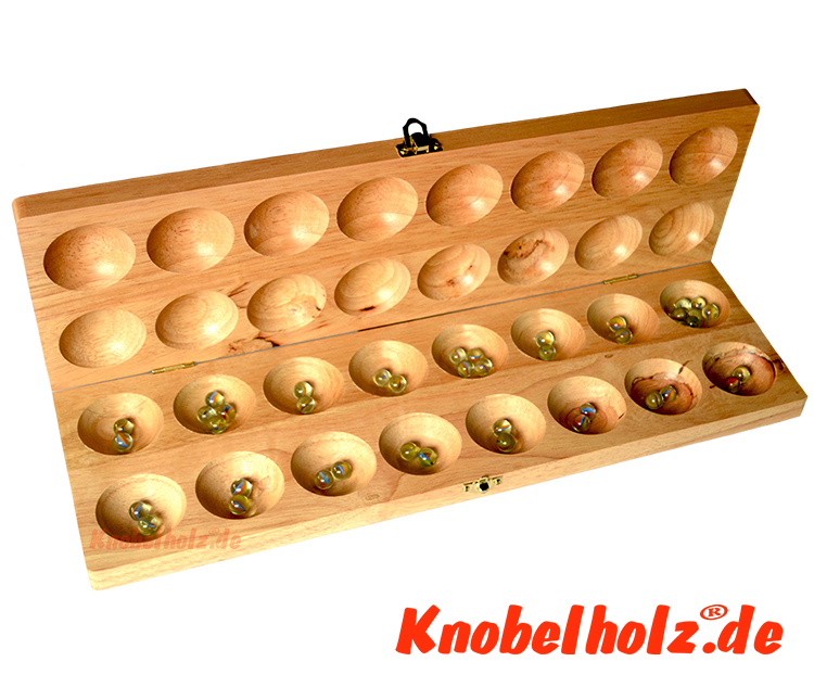 Hus Bao Bao Steinchenspiel ein Strategiespiel aus der Mancala Spielefamilie Holzspiele Knobelholz.de