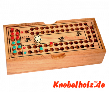 cheval de course un jeu amusant pour 2 joueurs au format 20,4 x 8,4 x 3,7 cm, jeu de course de chevaux samanea jeu de dés en bois singe