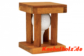 Golfball Puzzle 3D Golf Puzzle Interlock, IQ Puzzle, Geduld Puzzle, Denkspiel in den Maßen 9,5 x 9,5 x 9,5 cm, monkey pod teaser
