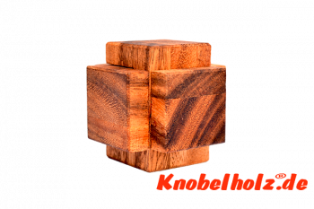 Interlock Cube 3 Puzzle 3 Teile Würfel Puzzle in den Maßen  5,0 x 5,0 x 5,0 cm samanea wooden brainteaser 
