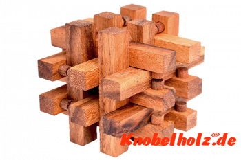 Lock Cube Puzzle 3D Holz Matrix, Knobelspiel ein Puzzle mit den Maßen 8,8 x 8,8 x 8,8 cm samanea wooden brain teaser