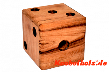Magic Dice Wooden Cube Labyrinth  Puzzle 3D Holzpuzzle, Wooden IQ Game, Geduld Puzzle, Denkspiel in den Maßen 6,3 x 6,3 x 6,3 cm, samanea brain teaser