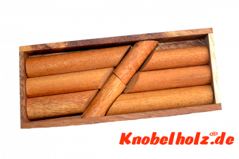 Zigarren Puzzle Box Knobelspiel in Holzbox mit den Maßen 17,7 x 6,5 x 2,2 cm samanea wooden brain teaser 